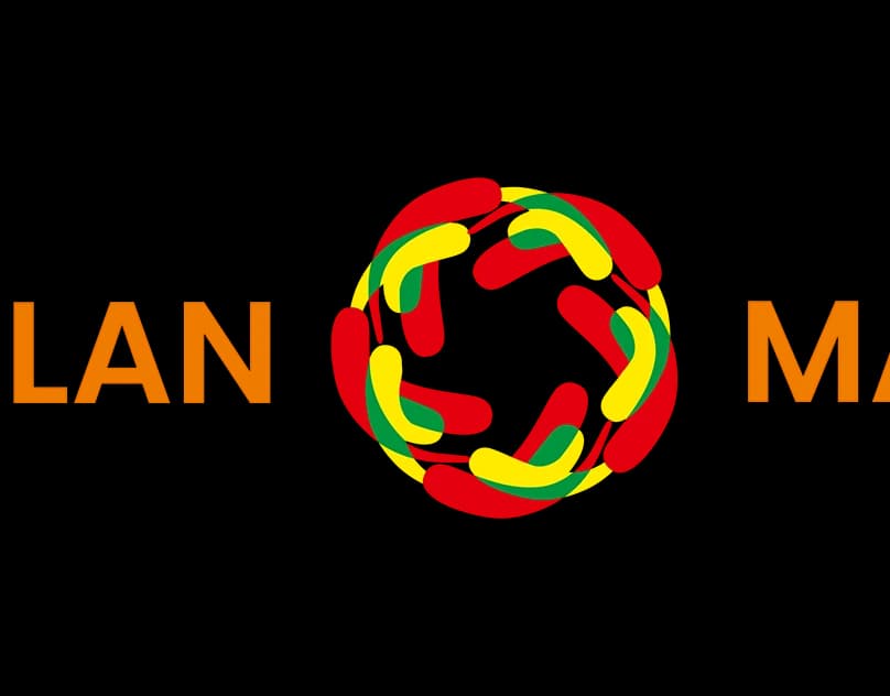 Gulan Mall identity system with wordmark and symbol