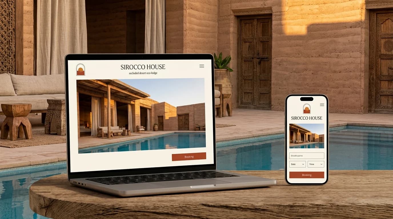 Conversion-focused website concept frame